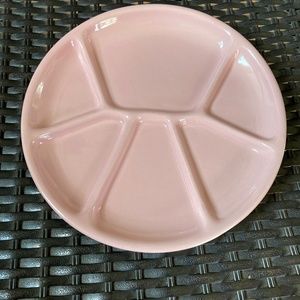 Williams Sonoma  Light Pink Divided Sushi Fondue Appetizer Plates Set of 2